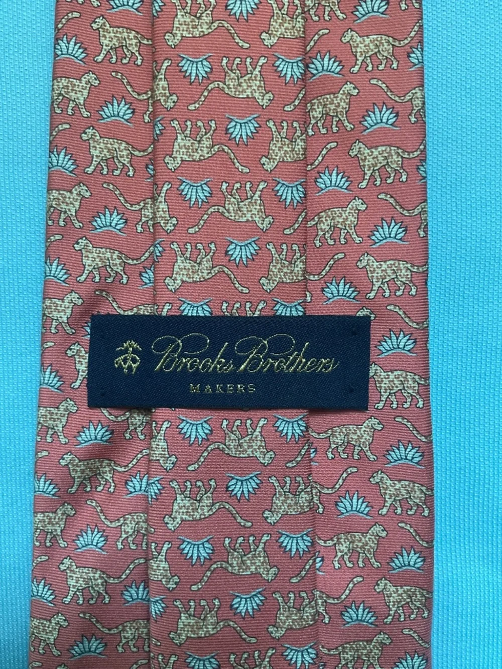 Brooks Brothers Leopard Silk Tie